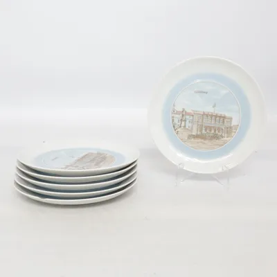 Plate (White, Blue, Multicolored) from Eschenbach