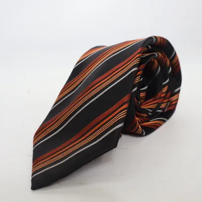 Cravate (Noir, Orange, Gris) de Tailor & Son Soie