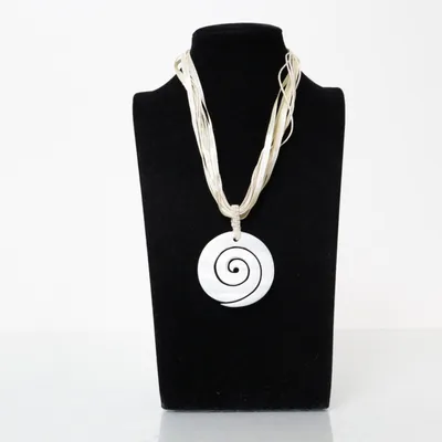 Halsband (Naturmaterialien Hippie Feng shui) Okänd metall