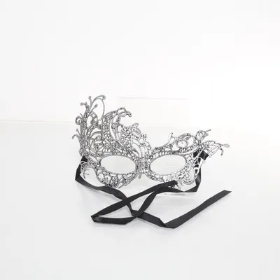Maskeradmask (Silverfärgad, Grå)