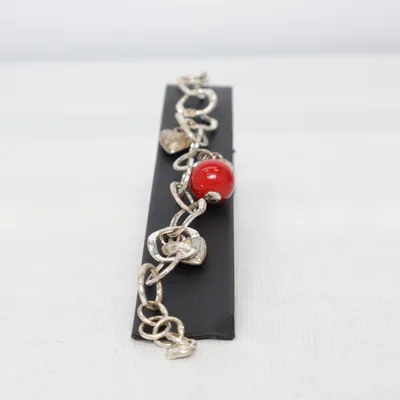 Armband (Zilver, Rood) van Diddi Onbekend materiaal