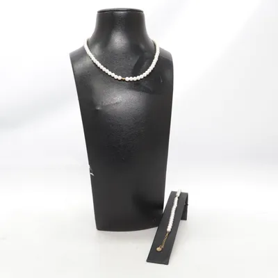 Parure de bijoux (Blanc) Métal inconnu