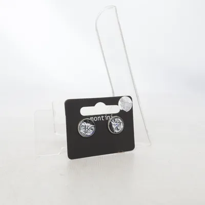 Earrings (Black, Gray) from Montini Unknown metal