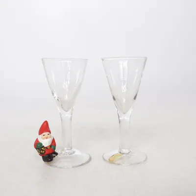 Schnapps glas (Transparant, Rood, Meerkleurig)