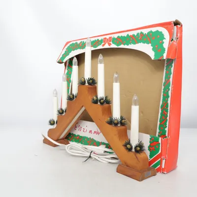 Elektrisk adventsljusstake (Brun, Vit) från Konst Smide