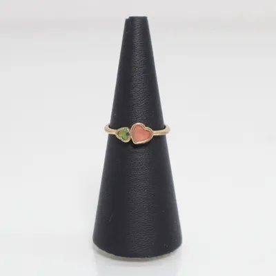 Ring (Goud, Roze, Groen) Onbekend materiaal