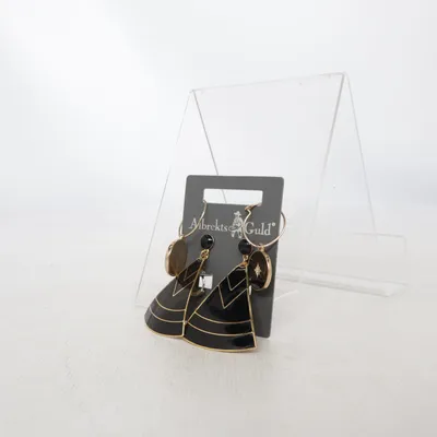 Boucles d'oreilles (Noir, Or, Argent) de Albrekts Guld Métal inconnu