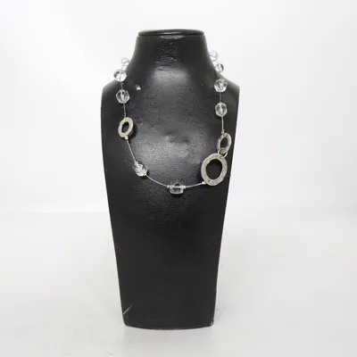 Halsband (Silverfärgad, Transparent) från Wish Okänd metall