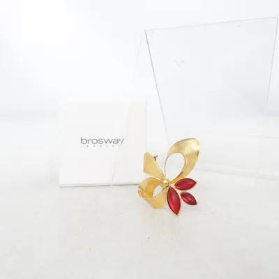Brooch (Gold, Red) from Brosway Unknown metal