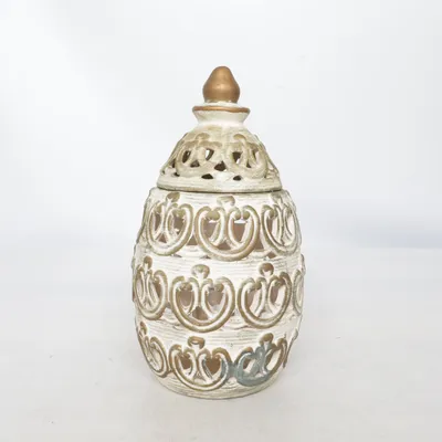 Waxinelichthouder (Wit, Beige, Goud) van IB Laursen