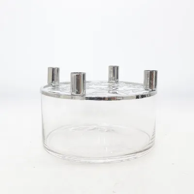 Bougeoir de l'Avent (Transparent, Argent)