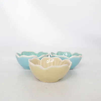 Serveerkom (Blauw, Beige, Meerkleurig) van Indiska