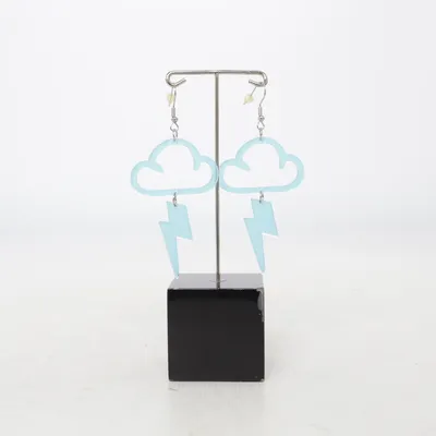 Boucles d'oreilles (Bleu) Métal inconnu