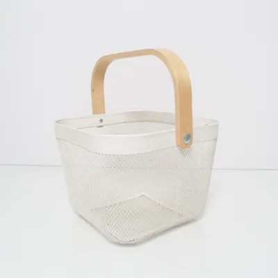 Storage basket (White, Beige)