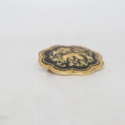 Broche (Zwart, Goud) Onbekend materiaal