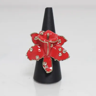 Ring (Gold, Red) from Versace for H&M Unknown metal