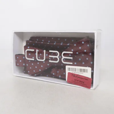 Noeud papillon (Marron, Bleu) de Cube Polyester