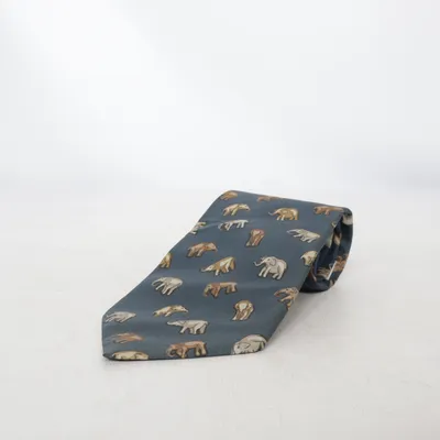 Tie (Blue, Brown) from Jim Thompson Silk