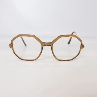 Glasögon (Brun, Guldfärgad, Transparent)
