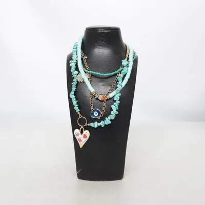 Ketting (Turquoise, Goud, Meerkleurig) van Fashion Jewelry Onbekend materiaal