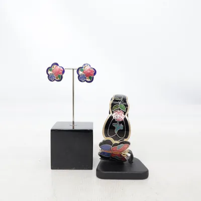 Parure de bijoux (Bleu, Multicolore) Métal inconnu