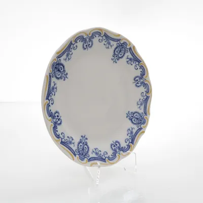 Bord (Wit, Blauw, Goud) van Lichi