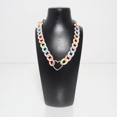 Ketting (Grijs, Meerkleurig) Onbekend materiaal