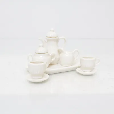 Doll tableware (White)