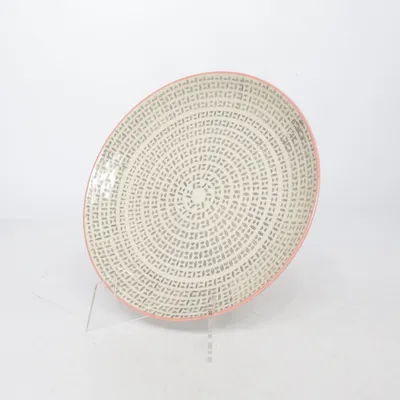 Plate (Beige, Multicolored) from Bloomingville