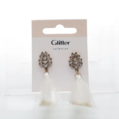 Örhängen (Vit, Guldfärgad) från Glitter Okänd metall