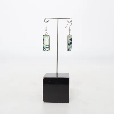 Oorbellen (Blauw, Zilver, Meerkleurig) Onbekend materiaal