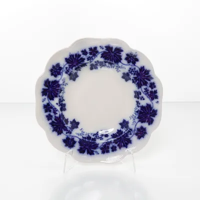 Diep bord (Blauw, Wit) van Gefle