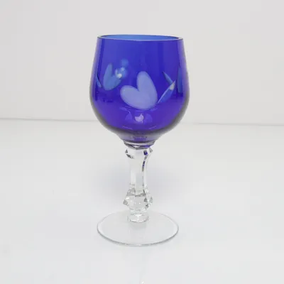 Wine glass (Blue, Transparent)