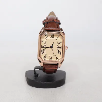 Wristwatch (Brown, Gold)