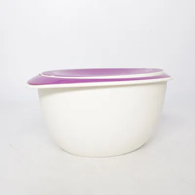 Bowl (White, Purple) from Tupperware