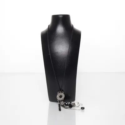 Halsband (Svart, Silverfärgad) Okänd metall, Plast