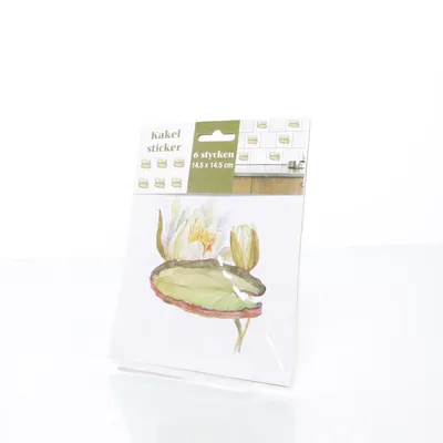 Väggdekoration (Kakeldekor Näckros Lotus) från Runsven