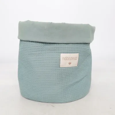 Storage basket (Green) from Nobodinoz Organic cotton, Polyester