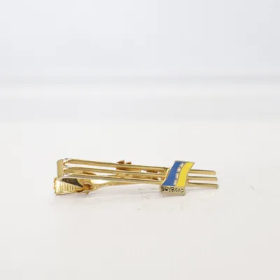 Slipsnål (Guldfärgad, Blå, Gul) Okänd metall