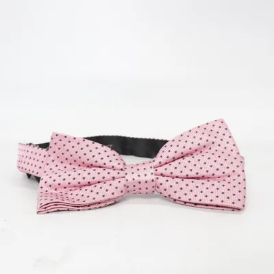 Bow tie (Pink, Black) Silk