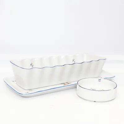 Serviesset (Wit, Blauw) van Bohemia