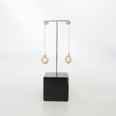 Boucles d'oreilles (Or, Blanc) Métal inconnu