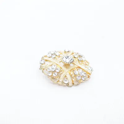 Brosch (Guldfärgad) Okänd metall