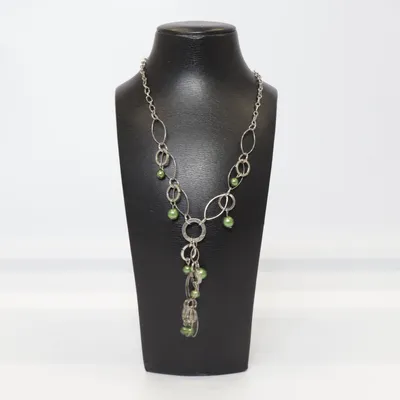 Halsband (Silverfärgad, Grön) från Gemini Okänd metall