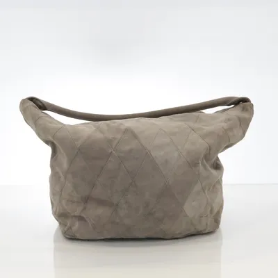 Handtas (Grijs) van Blond Imitatie suède