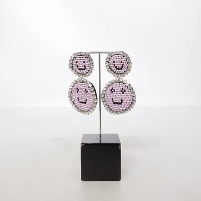 Oorbellen (Roze, Zilver) Onbekend materiaal