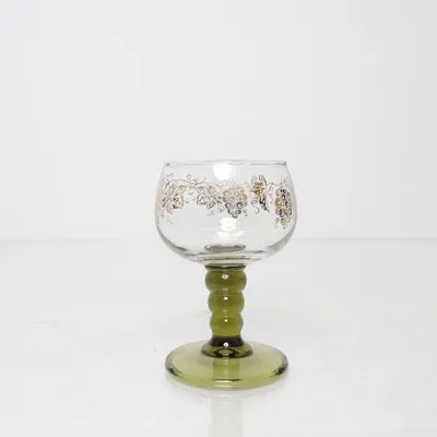 Sherryglas (Transparent, Guldfärgad, Grön)