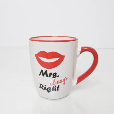 Mugg (Vit, Röd)
