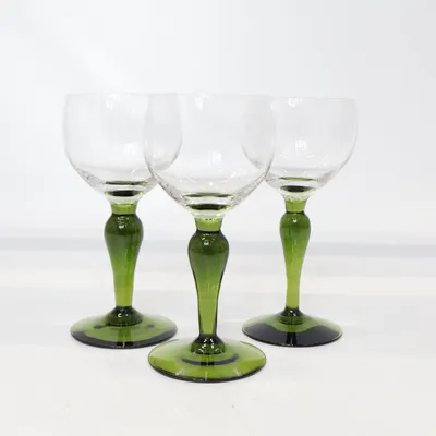 Dessertvinsglas (Grön, Transparent)