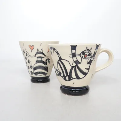 Krus (Beige, Sort, Flerfarvet) fra Lin Lin